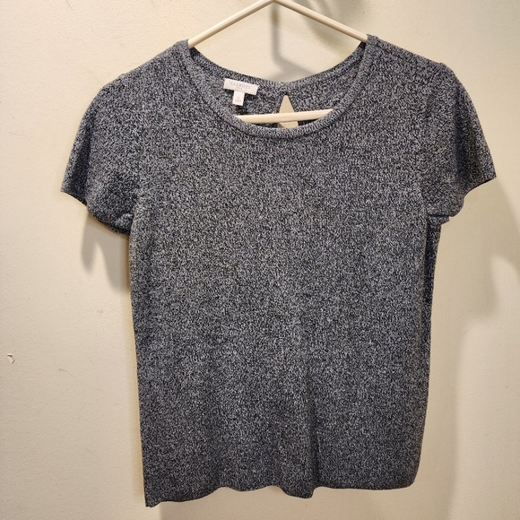 TALBOTS gray Short Sleeves Cotton blend sweater size S - Picture 1 of 10